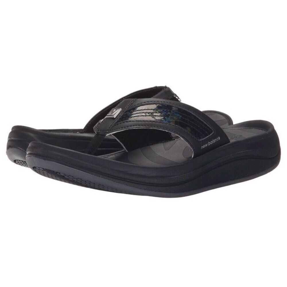 ✨New Balance Women's Revive Flip Flop Sz 8 Black Sandals✨